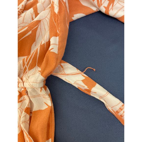 Roxy Long Sleeve Romper Peach/White Size M Pre-owned Beachy Resort Wear - Picture 12 of 12